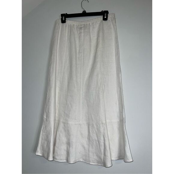Choices Dresses & Skirts - Women’s White/Cream 100% Linen Skirt SMALL